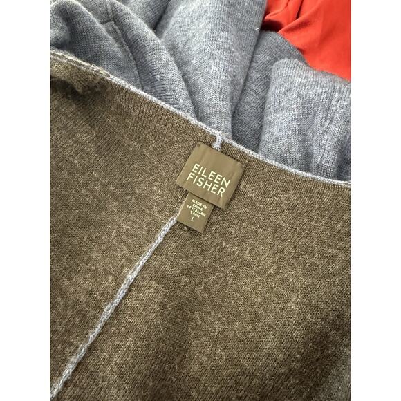 Eileen Fisher Cardigan Women L One Button Merino Wool Quiet Luxur Sweater - Picture 10 of 10